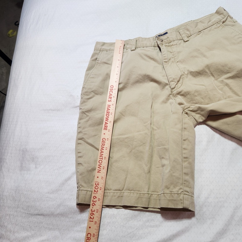 Polo Ralph Lauren Khaki Shorts Mens 34/9 Classic Fit Beige Chino Casual Preppy - Picture 8 of 11